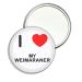 I Love My Weimaraner - 77mm Round Compact Mirror