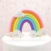 KRISMYA Rainbow Cloud Cake Topper Soft Pottery Rainbow Cake Topper Cupcake Topper for Boys Girls Birthday Decorations Baby Shower Wedding Party Favors Supplies - Buy Online on GoSupps.com