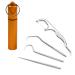 GELMAY Portable Toothpicks Pocket Set Dental Floss Picks Reusable Flosser Travel Tooth Picker Flossers for Adults Stainless Steel Teeth Cleaning Kit