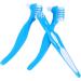 Gatuida Children's Suit: 6-Piece False Teeth Cleaning Set Includes Brush & Toothbrush for Prosthesis Care - Blue (2 Pack) - Buy Online on GoSupps.com