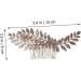 Beaupretty Wedding Hair Accessories comb hair bridal gold trim bridal headpiece gold decor gold headpiece leaves decor leaf decor women headdress Zinc alloy wedding Gold Hair Accessories - Buy Online on GoSupps.com