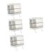 Amosfun 4pcs Box Storage Box Make up Holder Rotating Stand Washcloth Holder Makeup Organzier Soap Draining Mounted Holder Home Soap Case Soap Holder Plastic No Punching White