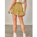 LAEMILIA Elastic Waist Floral Print Mini Skater Skirt - Yellow (Size L) - Buy Online on GoSupps.com