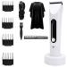 Hair Clippers Hair Cutting Tool Professional Hair Clipper Cordless Hair Cutting Trimmer Razor Barber Cutter Titanium Alloy Blade Trimer For Men Electric Shaver (Color : White)