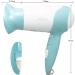 Foldable Lightweight Blow Dryer Ionic Hairdryer Mini Travel Hair Dryer Healthy Hairdryer Fast Drying 1200W 2 Temperatures and 2 Styling Nozzle Lightweight Low Noise Fast Drying Portable Travel Blue - Buy Online on GoSupps.com