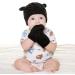 XYIYI Newborn Baby Winter Beanie Hat Mitten Set - Black, 3-6 Months - Buy Online on GoSupps.com
