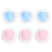 ibasenice Houppettes pour B b Douces et Moelleuses Lot de 6 Mini Applicateurs Visage et Corps Peluche Respectueuse Peau Couleurs Bleu Ciel et Rose pour Soins Quotidiens et Voyage