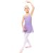 LIONJIE Little Girls Camisole Ballet Dance Dress | Skirted Leotard for Kids 3-12Y | Hollow Back Dancewear - Purple - Buy Online on GoSupps.com