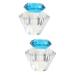 POPETPOP 2 Pcs Nail Art Crystal Cup Nail Powder Mixing Cups Crystal Dappen Dish Cups Glass Cup for Nail Liquid Clear Tumblers Acrylic Powder Bowl Diamonds With Cover Cup Bowl White Crystal 5.5x5.5cmx2pcs Bluex2pcs