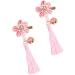 ibasenice 2 Pairs Kids Barrettes for Hair Hanfu Hair Accessories Girl Barrettes Clip Flower Hair Clip Kids Hair Accessories Hair Clip for Han Chinese Clothing Child Candy Bag Tassel - Buy Online on GoSupps.com