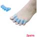 Blue Silicone Toe Separator Set - Correct Hammer Toes, Yoga 4-Piece Toe Corrector - Buy Online on GoSupps.com