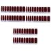 Healeved 3 Sheets Women Nail Stickers False Fingernail Tips Tough Nail Polish Strips French Manicure Nail Polish Nail Art Cover Tip Manicure False Nails French Manicure Stickers Red