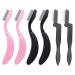 Minkissy 6st foldable eyebrow comb comb for lifting the eyelashes eyelash separators tool eyebrow comb made of stainless steel collapsible eyelash comb folding ridge mascara cosmetics plastic