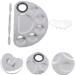 minkissy 1 Set Palette Nail Paint Display Boards Nail Paint Mixing Boards Salon Manicure Paint Boards Make-up Color Mixing Plates Nail Art Paint Boards Stainless Steel Make up Drawing Board 12.5X9.5X1.5CM Silver - Buy Online on GoSupps.com