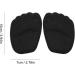 Medium Footed Cushions - Ergonomic Midfoot Support Insoles | Breathable Soft Cushions for High Heels Boots & Sneakers | 2 Pairs Black  - Buy Online on GoSupps.com
