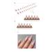 BSLVWG 24-Piece Almond Press On Nails - Multi-Colored French Wave Pattern Short False Nails for Women - Oval Artificial Nails with Glue for Nail Art - Buy Online on GoSupps.com
