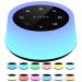 ColorsNoise Sound Machine and White Noise Machine with 30 Soothing Sounds with 12 Colors Baby Night Light with Memory Function (T-Black)