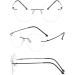 Koosufa Titan Roundless Reading Glasses | Ultra-Light Frameless Blue Light Filter | Anti-Fatigue Eyewear for Men & Women | Multiple Magnification Options - Buy Online on GoSupps.com