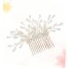 Didiseaon Bridal Headdress Hair Side Comb Clip Side Hair Comb Hair Ornaments for Women Teasing Combs for Women Goody Hair Clips for Women Tiara Bridesmaid Accessories Pearl - Buy Online on GoSupps.com