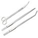 FEITA Aquarium Tweezer Set Long Stainless Steel Curved & Straight Aquarium Feeding Tweezers Scissors Maintenance Tools Kit (3 Pcs)