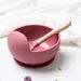 Suction Bowl & Bamboo Spoon Weaning Set | Food Grade Baby Feeding Bowls & Spoons | BPA Free Silicone Children Tableware - Buy Online on GoSupps.com