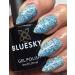 Bluesky Gel Nail Polish Blue Green White Pink and Silver GLITTER FAIRY LIGHTS CHRISTMAS FESTIVE COLOR BSH061 Requires Drying Under UV or LED Lamp