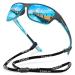 KUGUAOK Polarized Sports Sunglasses for Men Driving Cycling Fishing Sun Glasses 100% UV Protection Goggles Blue Mirror