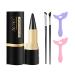 Ayky Long Wear Gel Eyeliner Ayky Natural Black Eyeliner Cream Ayky Long Wear Eyeliner Ayky Gel Eyeliner Waterproof Eyeliner Pen With 2 Brush And 2*Silicone Eye Make-Up Aid (04#)