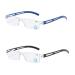 Kokobin 2 Stueck Frameless reading glasses visual aid with blue light fillers Anti Blue light reading aid for women and men +2.0 2 Stueck +2.0 Dioptries