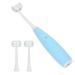 Children's toothbrushes cartoon children's toothbrush 3 pages of electric children's toothbrush 5 gears rechargeable waterproof oral care tool (blue)