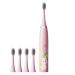 Children's electric toothbrush waterproof battery operated toothbrush cute bunny pink toddler toothbrush electric toothbrush for children