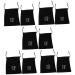 WOONEKY 10 Pcs Storage Bag Travel Bag for Hair Styling Tools Styling Tools Drawstring Bag Black Velvet