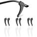 Lsojfe 6 pieces anti -slip bracket for glasses hinge set - 6 pairs ear bracket silicone hook for glasses - silicone anti -slip covers for glasses sunglasses