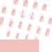 TQUXNGA Press on Nails Medium Long Craft False Nails Square 3D Flower Bowknot French Artificial Nails Finger Manicure Kit included - Buy Online on GoSupps.com