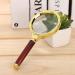70mm 10X Handheld Magnifying Glass Shatterproof Reading Magnifier Real Glass Magnifying Lens with Imitation Mahogany Handle for Science Reading Book Inspection - Buy Online on GoSupps.com