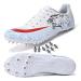 HESBITEUL Mens Track and Field Shoes Sprint Sport Sneakers Youth Professional Training Racing Running Shoes Athletic Sprinting Track and Field Shoes 10.5 Da-16white