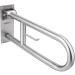 23.6 INCH Stainless Toilet Safety Rails, WochiTV Handicap Grab Bars for Elderly, Disabled Flip-Up Bathroom Grab Bar with Paper Holder,Toilet Handrails Hand Grips Handle Shower Assist Aid 23.5 In Toilet Grab Bar