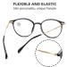 Tayaar Stylish Anti-Blue Light Reading Glasses for Men & Women | TR90 Lightweight Round Frame 4x Tawny Gold - Buy Online on GoSupps.com