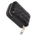 VALICLUD Purse Black Lipstick Case Genuine Leather Lipstick Case with Mirror Mini Cosmetic Jewelry Box Storage Lipsticks Holder Bag/Christmas & New year Gift Woman Wallet