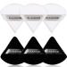 6 Pieces Powder Puff Face Makeup Velour Soft Triangle Powder Puffs - for Loose Powder Mineral Powder Body Powder Wet Dry Cosmetic Foundation Sponge Makeup Tool Black and White