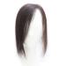 Human hair clip-in hairpiece 28cm mono topper for thinning hair side parting