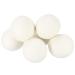 sourcing map 6 Pcs Wool Dryer Balls 2.6 Inches Wool Laundry Dryer Balls for Reducing Clothing Static and Wrinkles White 2.4" White