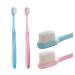 DI QIU REN Extra Soft Toothbrush for Sensitive Gums Manual Toothbrush with 8 Tubes of 10000 Soft Floss Bristle for Gum Care Protect Fragile Gums Good Cleaning Effect (Blue & Pink)