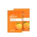 PS.PRETTYSKIN Jeju Tangerine Vitamin C Facial Mask Sheet (Pack of 10) with Panthenol + Adenosine + Niacinamide for Moisturizing Soothing Korean skincare