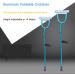 Medical Underarm Crutches for Seniors Adults Lightweight Aluminum Folding Crutches Height Adjustment Fracture Crutches for Travel or Work for 4'1" to 4'8" People Independence - Buy Online on GoSupps.com