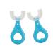 SATIS Silicone U-Shaped Kids Toothbrush Lovely Kids Training Toothbrush Tools for Kids 2-6 Years 2 PCS Color Blue.