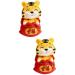 Beavorty 2 Pcs Year of The Tiger Bobble Head Ornament Festive Tiger Toy Wild Car Ornaments Dashboard Animal Doll Good Luck Figurines Desktop Ornaments Spring To Rotate Souvenir Cake Resin Red 1x2pcs 6X6X9.5CMx2pcs