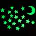 24 Magical 3D Glow in The Dark Moon and Stars Shapes Luminous Fluorescent Stickers DIY Wall Ceiling Decal Murals for Sensory Nursery Baby Kids Bedroom Living Room Decoration (24 Moon & Stars)