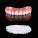 2 Sets Comfortable fit Elastic Teeth - Temporary Tooth for Cover The Imperfect Teeth - Natural Shade and Comfortable Fit