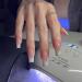 French Tip Press on Nails - Long Square Press On Nails with Nail Tips White edged Colored Diamond press on nails Acrylic False Nails Cute Artificial Nails
